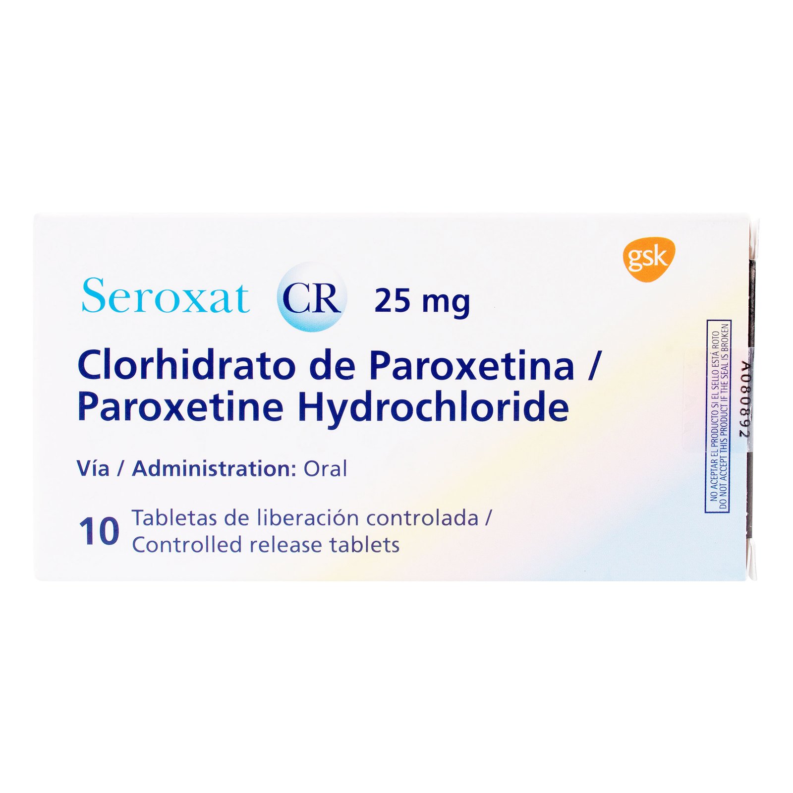 Seroxat CR 25 mg tabletas GSK