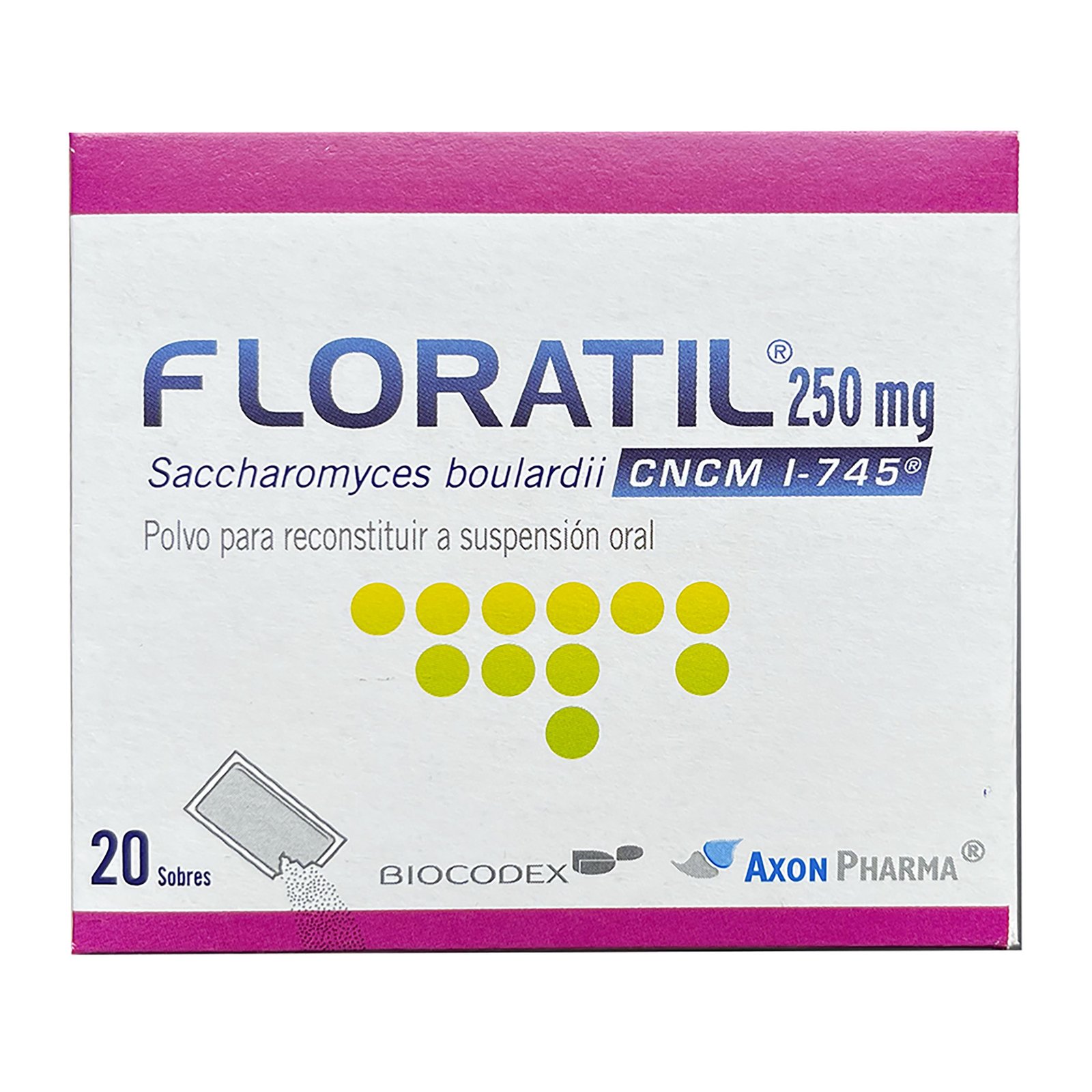 Floratil 250 mg 20 Sobres | Saccharomyces boulardii